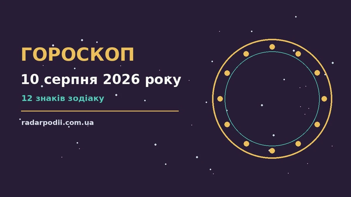 Гороскоп на 10 серпня 2026 року: рішення та підказки дня для впевненого початку дня