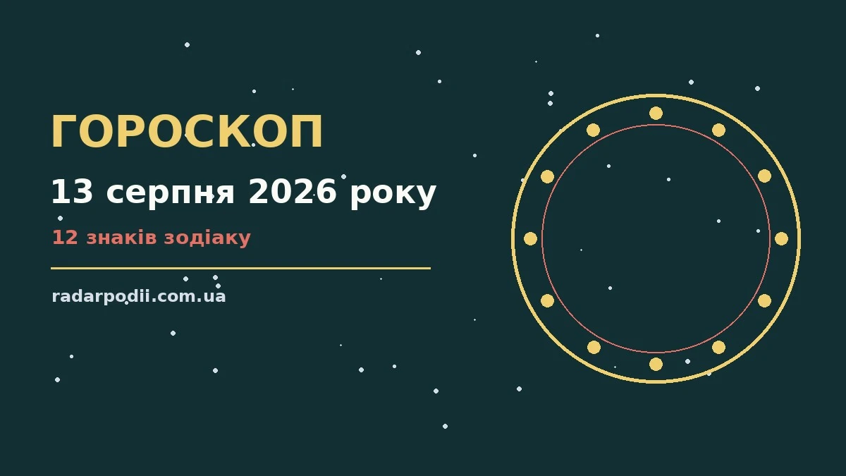 Гороскоп на 13 серпня 2026 року: рішення та підказки дня для впевненого початку дня