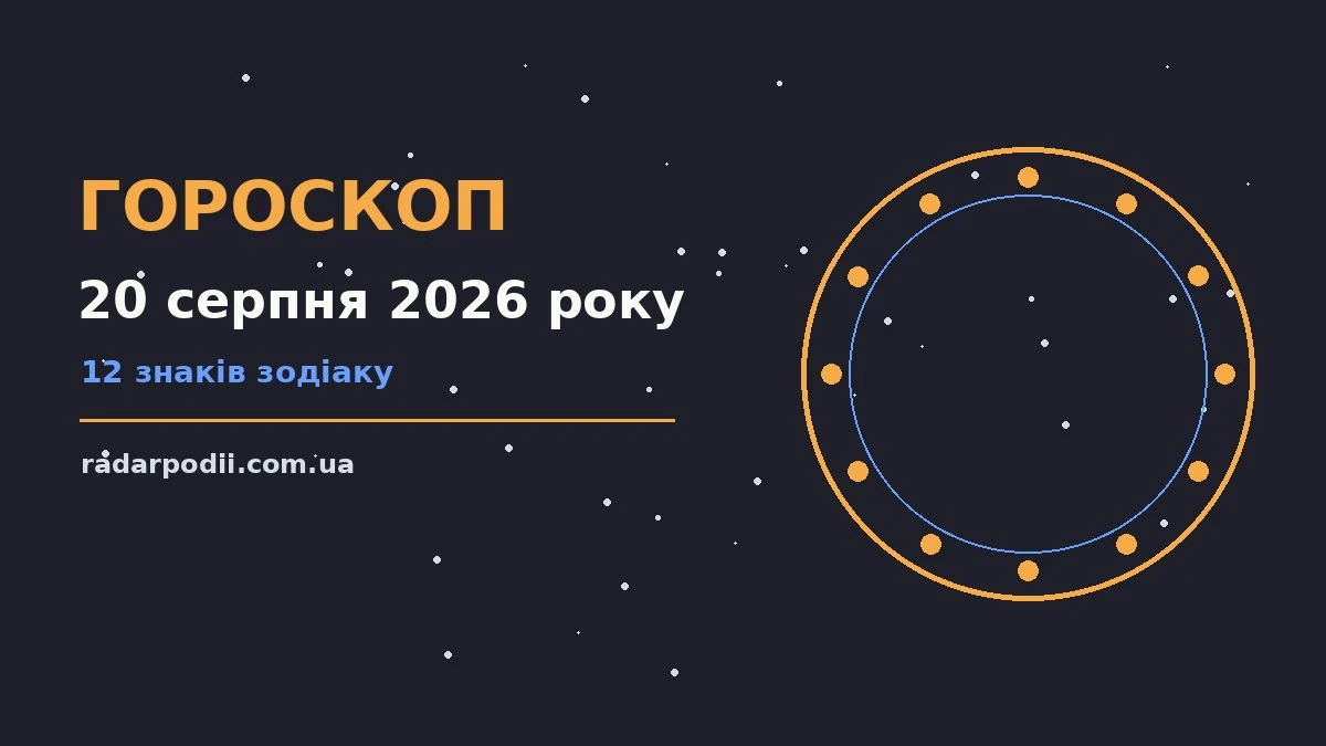 Гороскоп на 20 серпня 2026 року: рішення та підказки дня для впевненого початку дня