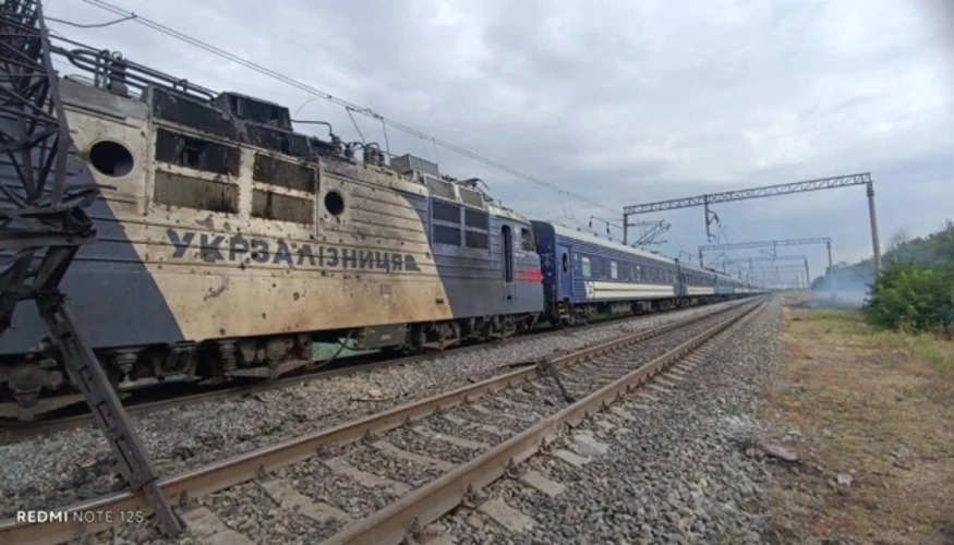 Кадри евакуації пасажирів поїзда №147 в Одеській області 23 серпня