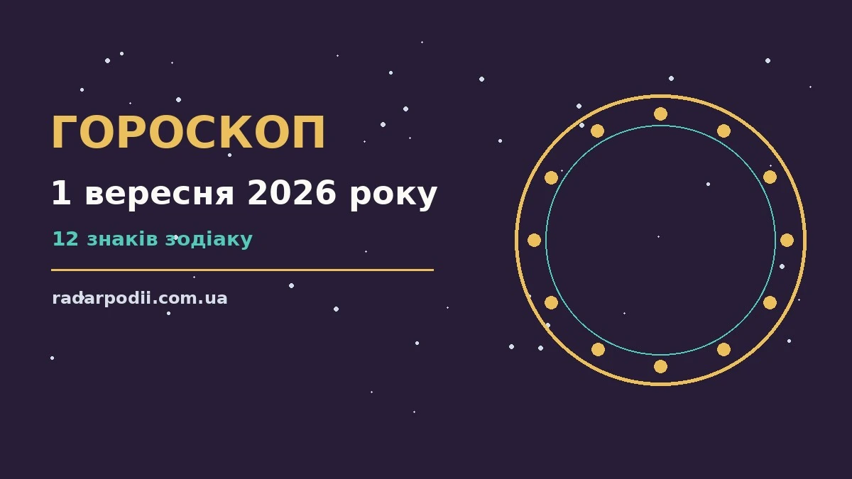 Гороскоп на 1 вересня 2026 року: рішення та підказки дня для впевненого початку дня