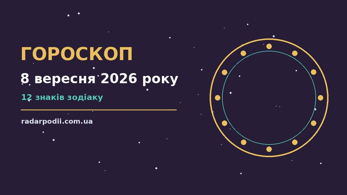 Гороскоп на 8 вересня 2026 року: рішення та підказки дня для впевненого початку дня