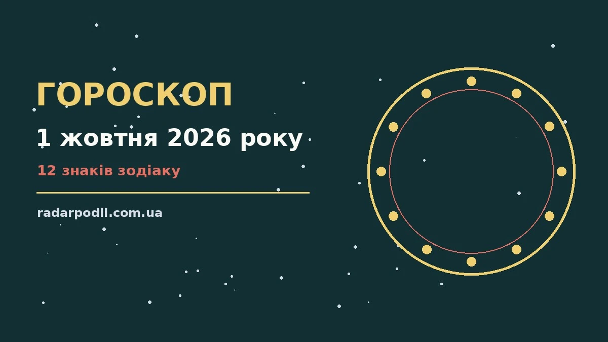 Гороскоп на 1 жовтня 2026 року: рішення та підказки дня для впевненого початку дня