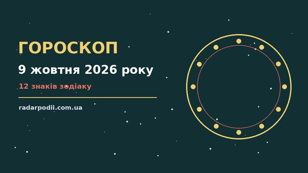 Гороскоп на 9 жовтня 2026 року: рішення та підказки дня для впевненого початку дня